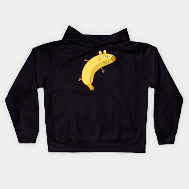 Banana Peppa Kids Hoodie by CupidsArt - TP